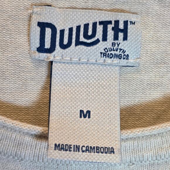 Duluth Trading Co. Shiftless Crewneck Sweater Womens Sz Medium Blue Colorblock - Picture 4 of 12